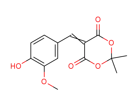 1,3-Dioxane-4,6-dione,
5-[(4-hydroxy-3-methoxyphenyl)methylene]-2,2-dimethyl-