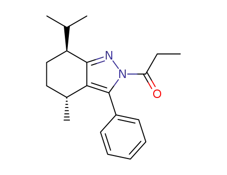 2H-Indazole,
4,5,6,7-tetrahydro-4-methyl-7-(1-methylethyl)-2-(1-oxopropyl)-3-phenyl-,
(4R,7S)-