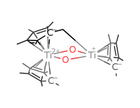 Molecular Structure of 76586-30-6 (bis(μ-oxo)(η1:η5-1,2,3,4-tetramethyl-5-methylene-1,3-cyclopentadiene)bis[(η-pentamethylcyclopentadienyl)titanium])
