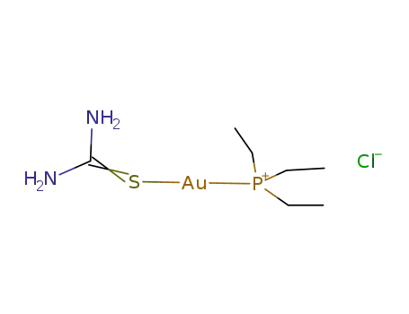 (thiourea-κS)(triethylphosphine)gold(I) chloride