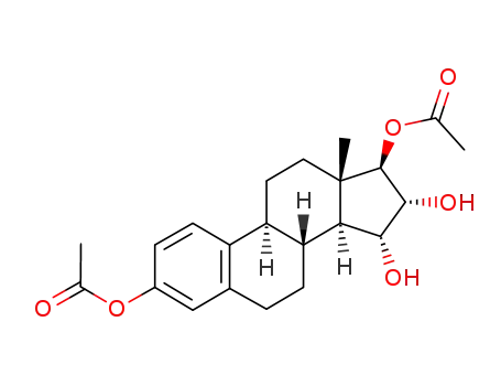 Molecular Structure of 16127-99-4 (3,17β-diacetoxyestra-1,3,5(10)-triene-15α,16α-diol)