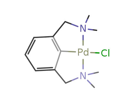 Molecular Structure of 82112-98-9 (chloro(2,6-bis(dimethylaminomethyl)phenyl-N,C,N)palladium(II))