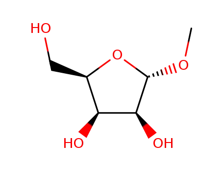 Molecular Structure of 22416-73-5 (methyl-α-D-lyxofuranoside)