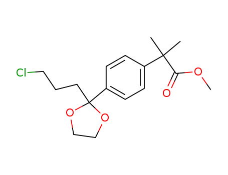 Methyl 2-[4-(1-ethylendioxo-4-chlorobutyl)phenyl]isobutyrate