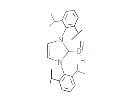 Molecular Structure of 1207374-64-8 (1,3-bis-(2,6-diisopropylphenyl)imidazol-2-ylidene boryl iodide)