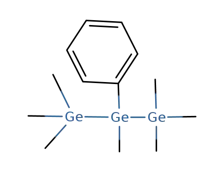 Molecular Structure of 56986-59-5 (Trigermane, 1,1,1,2,3,3,3-heptamethyl-2-phenyl-)