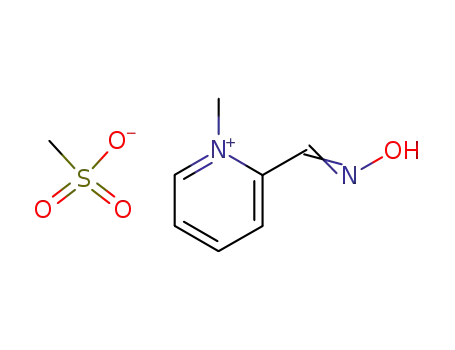 Molecular Structure of 154-97-2 (2-PYRIDINEALDOXIME METHYL METHANESULFONATE)