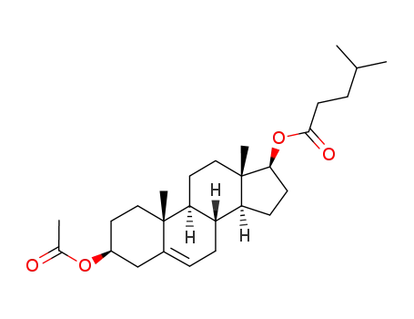 4-Methyl-pentanoic acid (3S,8R,9S,10R,13S,14S,17S)-3-acetoxy-10,13-dimethyl-2,3,4,7,8,9,10,11,12,13,14,15,16,17-tetradecahydro-1H-cyclopenta[a]phenanthren-17-yl ester