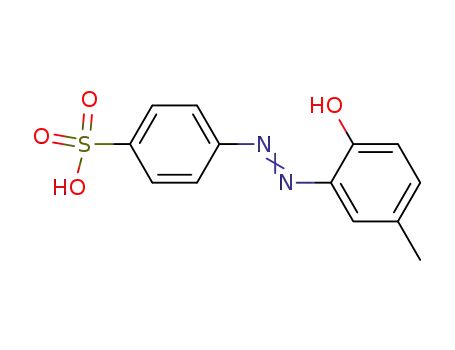 Molecular Structure of 19980-54-2 (Benzenesulfonic acid,4-[(2-hydroxy-5-methylphenyl) azo]- )