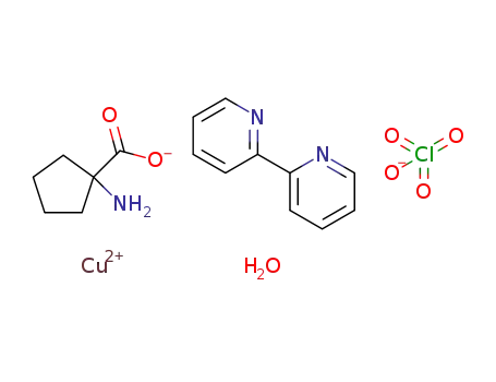 Molecular Structure of 1628897-39-1 ([Cu<sup>II</sup>(bpy)(ACPC)]ClO<sub>4</sub>·H<sub>2</sub>O)