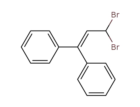Molecular Structure of 21892-42-2 (3,3-Dibromo-1,1-diphenyl-1-propene)