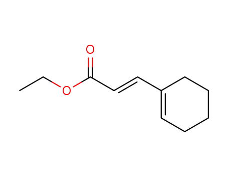 Molecular Structure of 75567-08-7 (2-Propenoic acid, 3-(1-cyclohexen-1-yl)-, ethyl ester, (E)-)