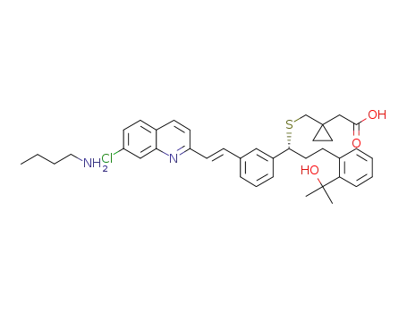Molecular Structure of 1028683-07-9 (n-butylamine salt of montelukast)