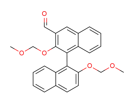 Molecular Structure of 349149-07-1 (S-2,2'-bis(methoxymethoxy)-[1,1'-Binaphthalene]-3-carboxaldehyde)