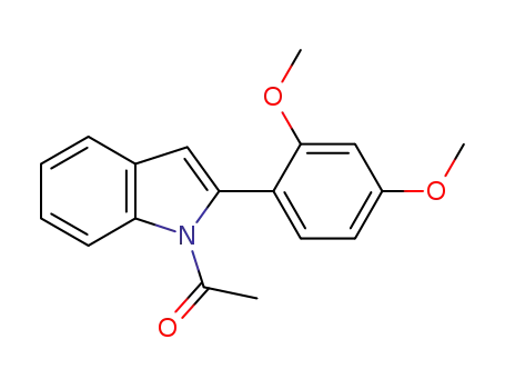 Molecular Structure of 1235306-33-8 (2-(2',4'-dimethoxyphenyl)-N-acetylindole)