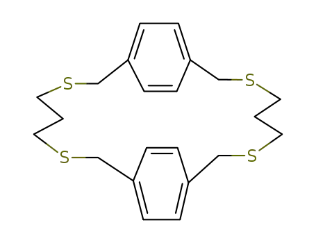 Molecular Structure of 26822-25-3 (3,7,14,18-Tetrathiatricyclo[18.2.2.29,12]hexacosa-9,11,20,22(1),23,25-hexene)