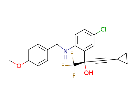S)-5-chloro-a-(Cyclopropylacetenyl)-2-[((4-methoxyphenyl)methyl)amino]-a- (trifluoromethyl) benzenemethanol (E-4)