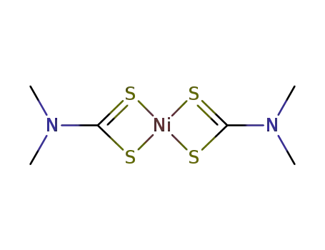 Molecular Structure of 15521-65-0 (Nickel bis(dimethyldithiocarbamate))