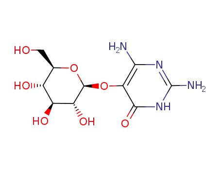 Molecular Structure of 152-93-2 (2,6-diamino-5-(beta-D-glucopyranosyloxy)-(1H)-pyrimidin-4-one)