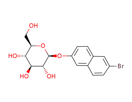 Molecular Structure of 15548-61-5 (6-BROMO-2-NAPHTHYL-BETA-D-GLUCOPYRANOSIDE)