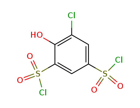 5-chloro-4-hydroxybenzene-1,3-disulfonyl chloride