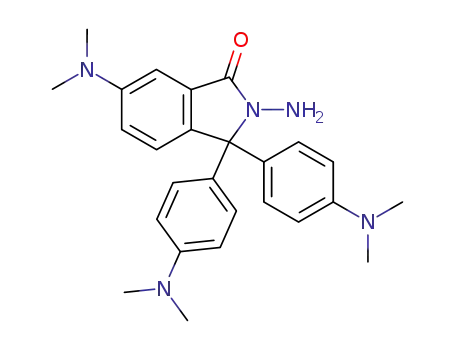 Molecular Structure of 76918-85-9 (3,3-bis-(p-dimethylaminophenyl)-6-dimethylamino-N-aminophthalimidine)