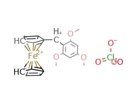 Molecular Structure of 223139-82-0 (Ferrocenyl(2,4,6-trimethoxyphenyl)carbenium perchlorate)