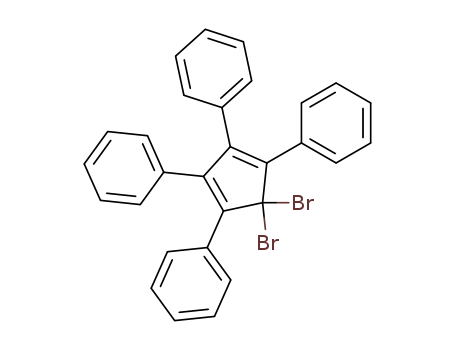 Molecular Structure of 102344-51-4 (Benzene,
1,1',1'',1'''-(5,5-dibromo-1,3-cyclopentadiene-1,2,3,4-tetrayl)tetrakis-)