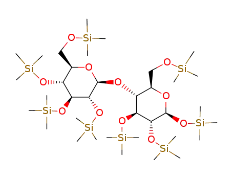Molecular Structure of 33428-70-5 (1,2,3,6,2',3',4',6'-octa-O-trimethylsilyl-β-cellobiose)
