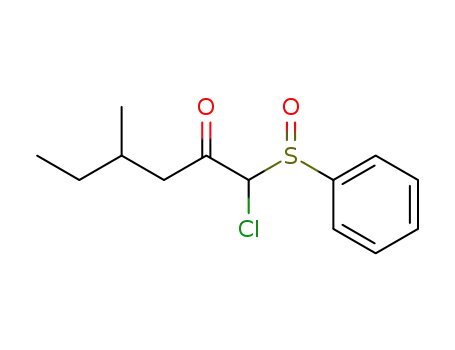 1-benzenesulfinyl-1-chloro-4-methyl-hexan-2-one