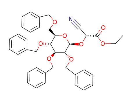 ethyl (R)-2-cyano-2-<O-(2,3,4,6-tetra-O-benzyl-β-D-glucopyranosyloxy)>acetate