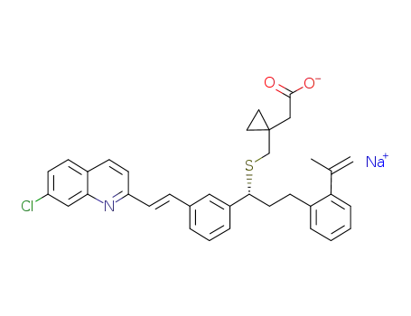 (R-(E))-1-(((1-(3-(2-(7-chloro-2-quinolinyl)ethenyl)-phenyl)-3-(2-(1-methylethenyl)phenyl)propyl)thio)methyl)-cyclopropaneacetic acid sodium salt