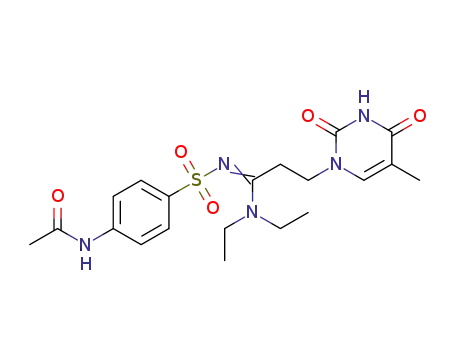 N<sub>1</sub>,N<sub>1</sub>-diethyl-N<sub>2</sub>-(4-acetoamidobenzene-1-sulfonyl)-3-(5-methyl-2,4-dioxo-3,4-dihydropyrimidin-1(2H)-yl)-propanamidine