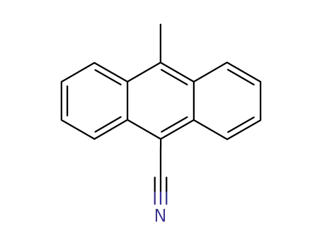 Molecular Structure of 1467-01-2 (9-Anthracenecarbonitrile, 10-methyl-)