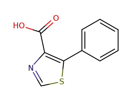Molecular Structure of 13743-14-1 (5-phenyl-1,3-thiazole-4-carboxylic acid)