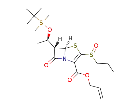 Molecular Structure of 1392406-55-1 ((5R,6S)-allyl 6-((R)-1-(tert-butyldimethylsilyloxy)ethyl)-7-oxo-3-(propylsulfinyl)-4-thia-1-azabicyclo[3.2.0]hept-2-ene-2-carboxylate)