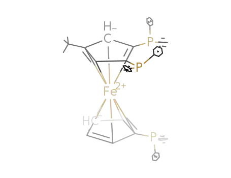 Molecular Structure of 878190-65-9 (1,1',2'-tris(diphenylphosphino)-4-tert-butylferrocene)