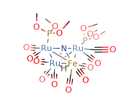 HFeRu<sub>3</sub>N(CO)10(P(OCH<sub>3</sub>)3)2