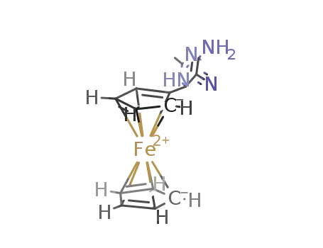 Molecular Structure of 1416854-28-8 (6-amino-4-ferrocenyl-2-methyl-3,4-dihydropyrimidine-5-carbonitrile)