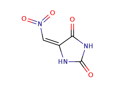 Molecular Structure of 857796-00-0 (Hydantoin,  5-nitromethylene-  (3CI))