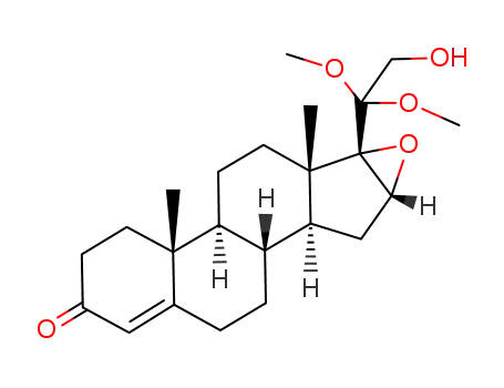Molecular Structure of 119005-10-6 (20,20-dimethoxy-16α,17α-epoxypregn-4-en-21-ol-3-one)