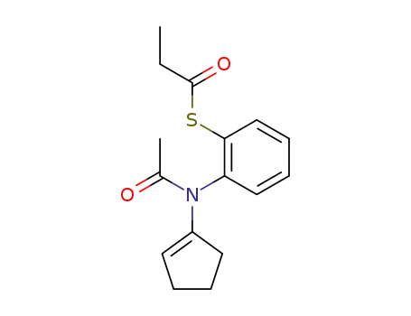 Thiopropionic acid S-[2-(acetyl-cyclopent-1-enyl-amino)-phenyl] ester