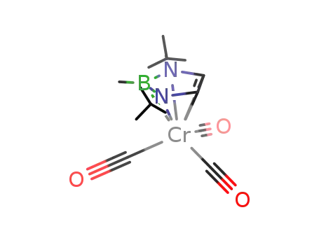 Molecular Structure of 62126-02-7 (Tricarbonyl[η5-(1,3-di-tert-butyl-2-methyl-1,3,2-diazaborolin)]chrom)
