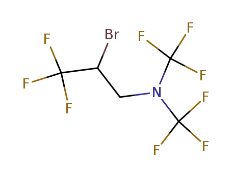 Molecular Structure of 19451-92-4 ((2-bromo-3,3,3-trifluoro-propyl)-bis-trifluoromethyl-amine)
