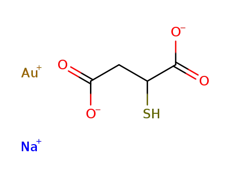 Molecular Structure of 12244-57-4 (Sodium aurothiomalate)