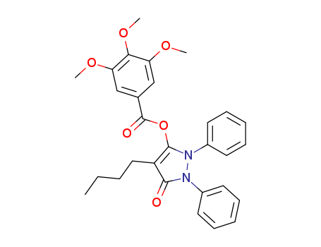 Benzoic acid,3,4,5-trimethoxy-, 4-butyl-2,5-dihydro-5-oxo-1,2-diphenyl-1H-pyrazol-3-yl ester