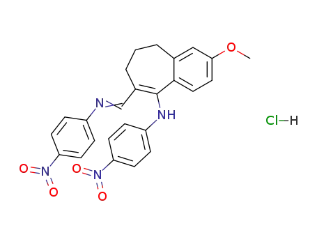 (2-Methoxy-6-{[(E)-4-nitro-phenylimino]-methyl}-8,9-dihydro-7H-benzocyclohepten-5-yl)-(4-nitro-phenyl)-amine; hydrochloride