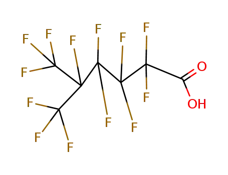 Molecular Structure of 15899-29-3 (2,2,3,3,4,4,5,6,6,6-decafluoro-5-(trifluoromethyl)hexanoic acid)