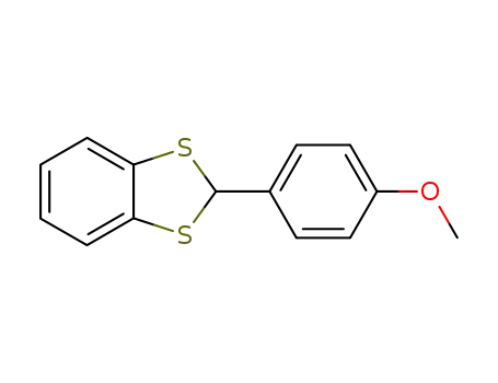 Molecular Structure of 61666-75-9 (1,3-Benzodithiole, 2-(4-methoxyphenyl)-)