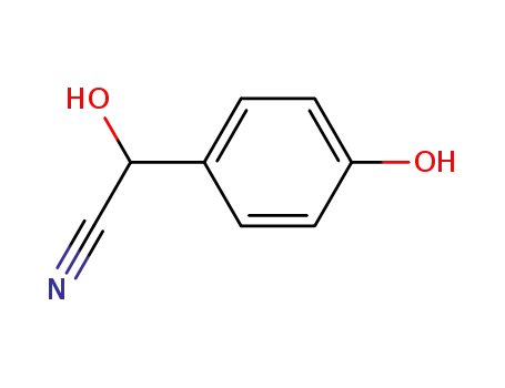 Molecular Structure of 13093-65-7 (P-Hydroxymandelonitrile)